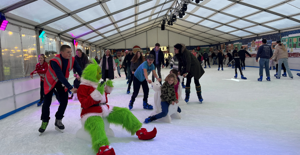 Ice Skating Grinch at Plymouth's Winter City